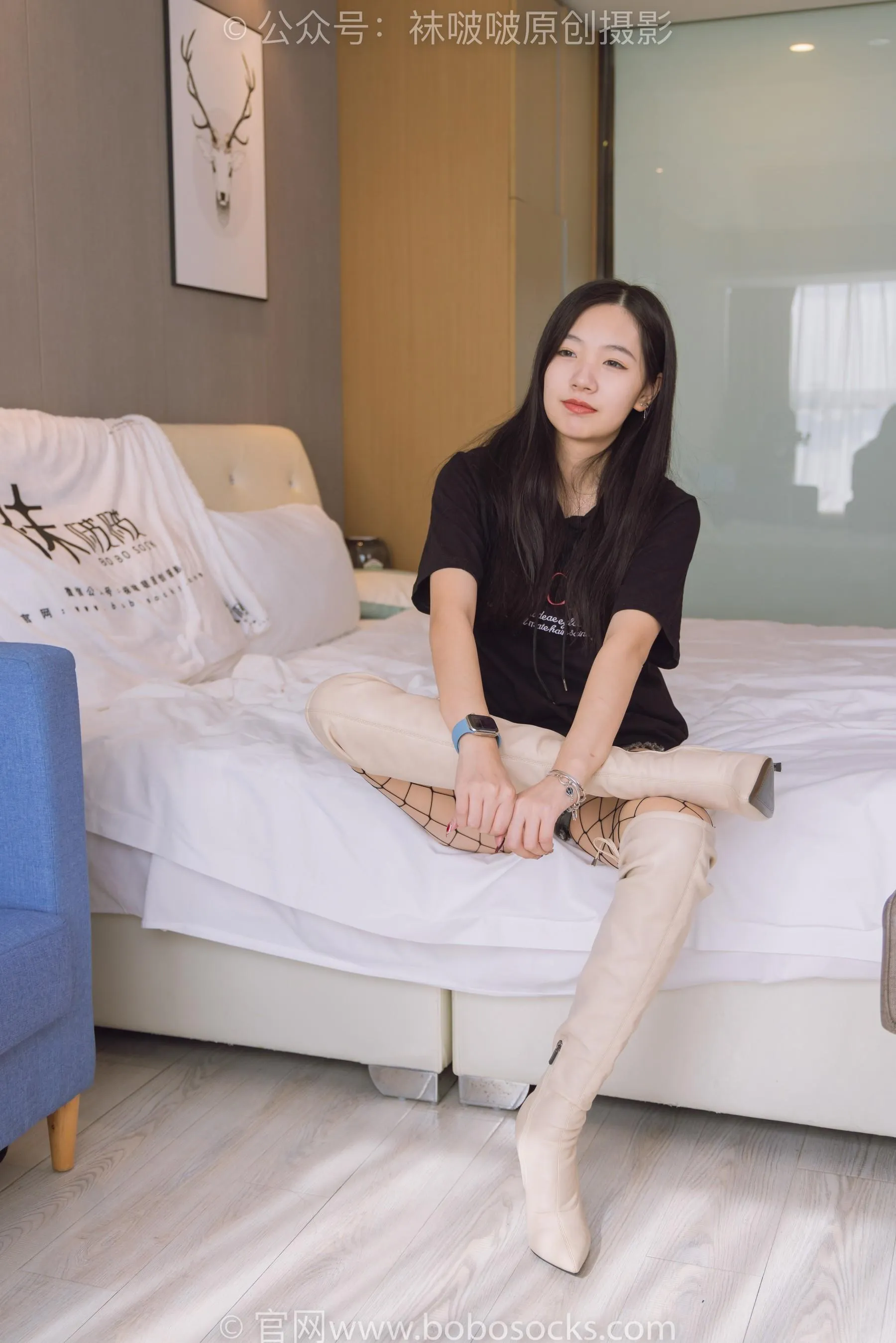 [BoBoSocks袜啵啵]NO.203 三双靴子、黑丝、网袜[23] [54P]插图4